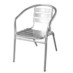Chaise De Terrasse En Aluminium À Accoudoirs, Empilable