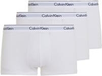 Calvin Klein Men's Trunk 3pk 000nb2380a Trunk,White/ White/ White,XL