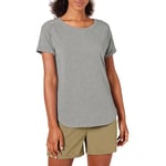 Amazon Essentials Women's Studio Relaxed-Fit Lightweight Crew Neck T-Shirt (Available in Plus Size), Medium Grey Heather, XS