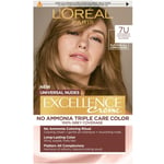 L'Oreal Paris Excellence 100% 7U BLONDE Cover Permanent hair Color Cream