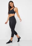 Nike One Capri Leggings Extra Small XS Black Dri-Fit Casual Gym Training Run