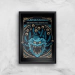Dungeons & Dragons Monster Manual Giclee Art Print - A4 - Black Frame