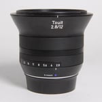 Zeiss Used Touit 12mm f/2.8 Distagon T* Lens Fujifilm X