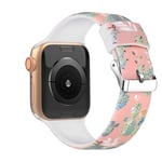 Floral Bands Compatible with Apple Watch Straps 38mm 42mm 40mm 44mm Soft Silicone Pattern Printed Replacement Straps Wristband Bracelet for Iwatch 6/SE/5/4/3/2/1 UK81026 (42mm/44mm,#4)