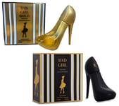 2 x Women's perfume Bad Girl Gold, Bad Girl Black Eau de parfum Ladies EDP 100ml