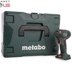 Metabo SSD 18 LTX 200 BL Brushless Impact Driver in MetaBOX Case 602396840