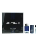 Montblanc Mens Explorer Ultra Blue Eau De Parfum 100ml, Eau De 7.5ml + Deodorant 75g Gift Set - One Size