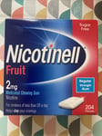 Nicotinell Fruit 2mg Medicated Chewing Gum - 204 Pieces - Regular - Sugar Free