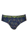Emporio Armani Underwear Men's Men's Brief All Over Eagle Microfiber Boxer Briefs, Ink Eagles,