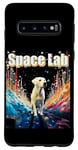 Coque pour Galaxy S10 Le propriétaire du Labrador Retriever jaune du Space Lab Colorful Spacey