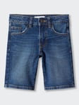 Mango Kids' John Denim Shorts, Navy