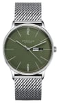 STERNGLAS S01-BE08-MI04 Men's Berlin Silver Bracelet Green Watch