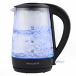 Progress Illuminated Cordless Glass Kettle Electric 1.7L 2200W Illumi LED Lights