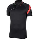 Nike Men's Academy Pro Polo, Anthracite/Bright Crimson/(White), 2XL