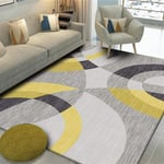DJHWWD Rugs For Kids Carpet gray yellow curved geometric pattern soft salon carpet eco-friendly Carpets And Rugs For Living Rooms Xxl Rug grey 180X250CM