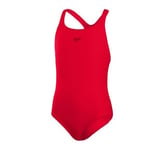 Speedo Junior Girls Eco Endurance+ Medalist Age 7-8 Fully Lined Swimsuit Red