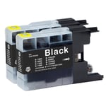 2 Black Ink Cartridges for use with Brother DCP-J925DW, MFC-J6510DW, MFC-J825DW
