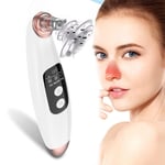 Blackhead Remover Vacuum Pore Cleaner with 3 Suction Levels and 6 Functional Heads USB Rechargeable Clean Comedone Extractor Tool Acne Facial Pore
