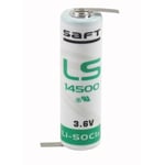 SAFT LS14500 / CR-SL760 / AA - Litium-specialbatteri - 3.6V - med lödfanor (1 st.)