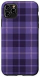 Coque pour iPhone 11 Pro Max Tartan Violet Foncé