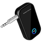 Gabrielle - Adaptateur Bluetooth Voiture, Recepteur Bluetooth Voiture BT5.0 Appels Mains Libres, Aux Récepteur Audio Bluetooth Jack Audio 3,5mm pour