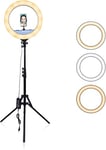 Anneau Lumineux 18", AGM Ring Light avec Trépied, 72W Anneau Lumière, 416 LEDs Lumière Dimmable 3000K/6000K, Eclairage Kit pour Vidéo, Photographie, Caméra, Youtube
