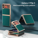 samsung Samsung Galaxy Z Flip3 5G Electroplating Cross (Teal) Hard PC Case Teal