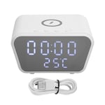 Wireless Charger Alarm Clock Smart Digital Desktop Electronic Clock With Tem SLS