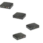 exertis Connect - Adaptateur vidéo - HD-15 (VGA), RCA x 2 femelle pour HDMI, DC jack de 5,5 x 2,1 mm - noir