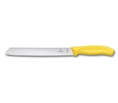 Brødkniv Classic Victorinox Fibrox Klinge 21 Cm Gult Håndtag,10 Stk/Krt