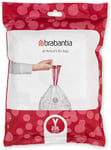Brabantia 138263 PerfectFit Bin Liners Size Y/20 Litre Thick Plastic Trash Bags