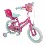 Kids Girls Barbie 14" Bike Removable Stabilisers Front & Back Caliper Brakes New