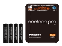 Panasonic eneloop pro BK-4HCDE/4LE - Batteri 4 x AAA - NiMH - (uppladdningsbart) - 930 mAh