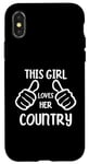 Coque pour iPhone X/XS Funny Country Lover This Girl Loves Her Country