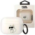 Karl Lagerfeld KLAPHNCHTCT-deksel til AirPods Pro - gjennomsiktig Ikonik Choupette