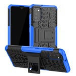 LFDZ Compatible with Samsung Galaxy A41 Case,Heavy Duty Tough Armour Rugged Shockproof Cover with Kickstand Case For Samsung Galaxy A41 Smartphone(Not fit Samsung Galaxy A40),Blue