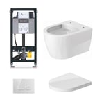 Duravit Toalettpaket ME by Starck med WC-fixtur och Spolplatta byStarck Toalettpaket_ME bySt