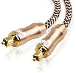Hi-Fi Premium Optisk Toslink Digital Kabel - Gold Edition - 30 m