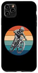 Coque pour iPhone 11 Pro Max Vélo tout-terrain VTT équitation vintage coucher de soleil action