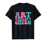 Art Therapy Queen Womens Retro Vintage Wavy T-Shirt