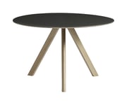 Copenhague Table CPH20 120 cm - Soaped Oak/Black Linoleum/