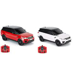 CMJ RC CarsTM Range Rover Sport Official Licensed Remote Control Car 1:24 with Working LED Lights (Range Rover Sport Red) & TM Range Rover Sport Remote Control Car 1:24 scale