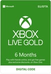 Xbox Live Gold 6 Month Subscription Digital Download