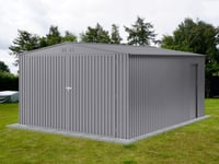 Metal garage 3.8x4.8x2.32 m ProShed Metal shed®, Aluminium Grey