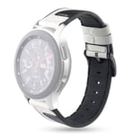 New Watch Straps For Galaxy Watch 22mm Smart Watch Universal Silicone Skin + Carbon Fiber Texture Watchbands (Dark Blue) (Color : White)