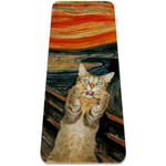 Yoga Mat - Oil painting cat - Extra Thick Non Slip Exercise & Fitness Mat for All Types of Yoga,Pilates & Floor Workouts