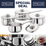 SPECIAL OFFER Stellar 1000 3 PCE Set With FREE 14cm Saucepan Suitable All Hobs