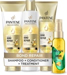 Pantene Bond Repair Shampoo & Conditioner Set with Frizz Ease Hair Oil