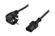 DELTACO DEL-109E - strömkabel - power CEE 7/7 till power IEC 60320 C13 - 1 m