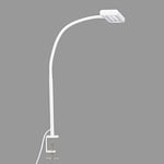 BRILONER - Lampe à pince LED, lampe à pince lumière, lampe de bureau avec interrupteur à câble, rotative et inclinable, lampe de bureau 7,5 watts, 800 lumens, blanc, 805x230x40mm (LxLxH)